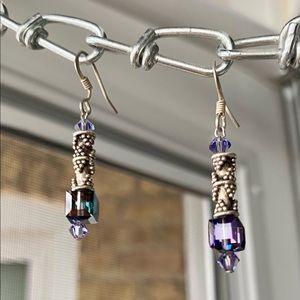 Earrings handcrafted with Swarovski & sterling